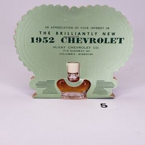 NEW Vintage rare 1952 CHEVROLET Dealer Promo CROWN JEWEL Perfume #5